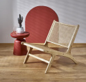 Halmar FODEN 2 fotel wypoczynkowy, naturalny, materiał: drewno lite - jesionowe / rattan naturalny Halmar FODEN 2 fotel wypoczynkowy, naturalny, materiał: drewno lite - jesionowe / rattan naturalny