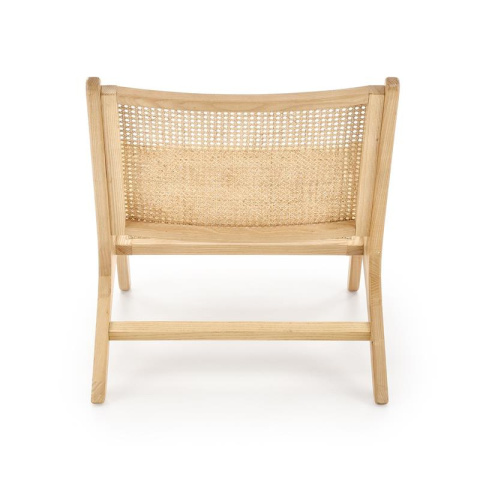 Halmar FODEN 2 fotel wypoczynkowy, naturalny, materiał: drewno lite - jesionowe / rattan naturalny Halmar FODEN 2 fotel wypoczynkowy, naturalny, materiał: drewno lite - jesionowe / rattan naturalny