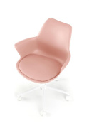 Halmar GASLY fotel obrotowy, młodzieżowy różowy tworzywo/ekoskóra