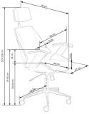 Halmar IGNAZIO fotel obrotowy do biurka, orzechowy-czarny, TILT, materiał: sklejka gięta / ekoskóra Halmar IGNAZIO fotel obrotowy do biurka, orzechowy-czarny, TILT, materiał: sklejka gięta / ekoskóra
