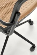 Halmar INCAS fotel obrotowy do biurka gabinetowy brązowy / czarny, tworzywo