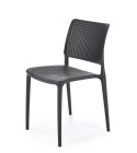 Halmar K514 krzesło czarny, materiał: polipropylen, możliwość sztaplowania