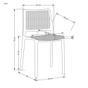 Halmar K514 krzesło miętowy, materiał: polipropylen, możliwość sztaplowania