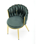 Halmar K517 krzesło ciemny zielony / złoty, materiał: tkanina - velvet / stal malowana proszkowo Halmar K517 krzesło ciemny zielony / złoty, materiał: tkanina - velvet / stal malowana proszkowo