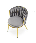 Halmar K517 krzesło popielaty, materiał: tkanina - velvet / stal malowana proszkowo Halmar K517 krzesło popielaty, materiał: tkanina - velvet / stal malowana proszkowo