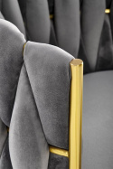 Halmar K517 krzesło popielaty, materiał: tkanina - velvet / stal malowana proszkowo Halmar K517 krzesło popielaty, materiał: tkanina - velvet / stal malowana proszkowo