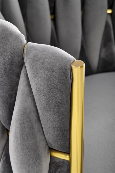Halmar K517 krzesło popielaty, materiał: tkanina - velvet / stal malowana proszkowo Halmar K517 krzesło popielaty, materiał: tkanina - velvet / stal malowana proszkowo