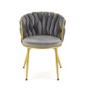 Halmar K517 krzesło popielaty, materiał: tkanina - velvet / stal malowana proszkowo Halmar K517 krzesło popielaty, materiał: tkanina - velvet / stal malowana proszkowo