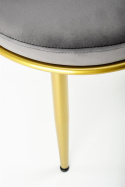Halmar K517 krzesło popielaty, materiał: tkanina - velvet / stal malowana proszkowo Halmar K517 krzesło popielaty, materiał: tkanina - velvet / stal malowana proszkowo
