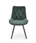 Halmar K519 krzesło ciemny zielony, funkcja obracania, tkanina - velvet / stal malowana proszkowo Halmar K519 krzesło ciemny zielony, funkcja obracania, tkanina - velvet / stal malowana proszkowo