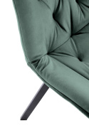 Halmar K519 krzesło ciemny zielony, funkcja obracania, tkanina - velvet / stal malowana proszkowo Halmar K519 krzesło ciemny zielony, funkcja obracania, tkanina - velvet / stal malowana proszkowo