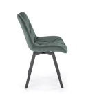 Halmar K519 krzesło ciemny zielony, funkcja obracania, tkanina - velvet / stal malowana proszkowo Halmar K519 krzesło ciemny zielony, funkcja obracania, tkanina - velvet / stal malowana proszkowo
