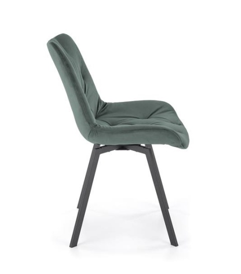 Halmar K519 krzesło ciemny zielony, funkcja obracania, tkanina - velvet / stal malowana proszkowo Halmar K519 krzesło ciemny zielony, funkcja obracania, tkanina - velvet / stal malowana proszkowo