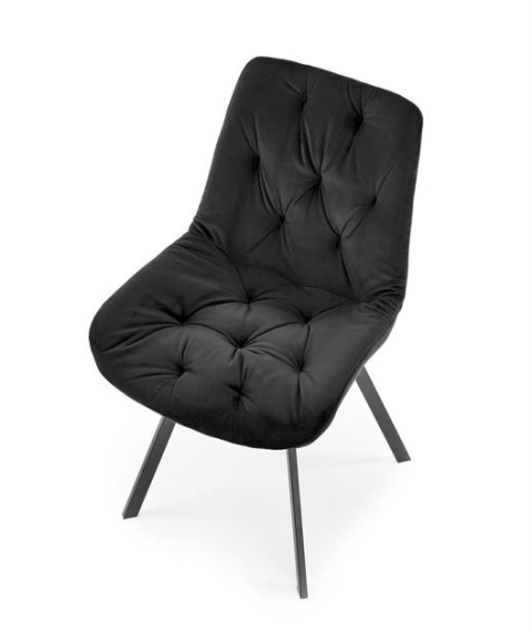 Halmar K519 krzesło czarny, funkcja obracania, tkanina - velvet / stal malowana proszkowo Halmar K519 krzesło czarny, funkcja obracania, tkanina - velvet / stal malowana proszkowo