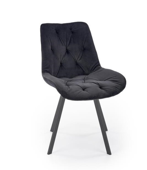 Halmar K519 krzesło czarny, funkcja obracania, tkanina - velvet / stal malowana proszkowo Halmar K519 krzesło czarny, funkcja obracania, tkanina - velvet / stal malowana proszkowo