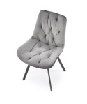 Halmar K519 krzesło popielaty, funkcja obracania, tkanina - velvet / stal malowana proszkowo Halmar K519 krzesło popielaty, funkcja obracania, tkanina - velvet / stal malowana proszkowo