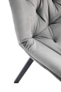 Halmar K519 krzesło popielaty, funkcja obracania, tkanina - velvet / stal malowana proszkowo Halmar K519 krzesło popielaty, funkcja obracania, tkanina - velvet / stal malowana proszkowo
