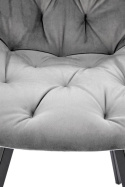 Halmar K519 krzesło popielaty, funkcja obracania, tkanina - velvet / stal malowana proszkowo