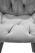 Halmar K519 krzesło popielaty, funkcja obracania, tkanina - velvet / stal malowana proszkowo Halmar K519 krzesło popielaty, funkcja obracania, tkanina - velvet / stal malowana proszkowo