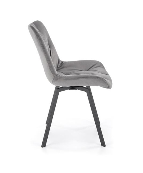 Halmar K519 krzesło popielaty, funkcja obracania, tkanina - velvet / stal malowana proszkowo Halmar K519 krzesło popielaty, funkcja obracania, tkanina - velvet / stal malowana proszkowo