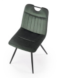 Halmar K521 krzesło ciemny zielony, tkanina - velvet / stal malowana proszkowo Halmar K521 krzesło ciemny zielony, tkanina - velvet / stal malowana proszkowo