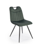 Halmar K521 krzesło ciemny zielony, tkanina - velvet / stal malowana proszkowo Halmar K521 krzesło ciemny zielony, tkanina - velvet / stal malowana proszkowo
