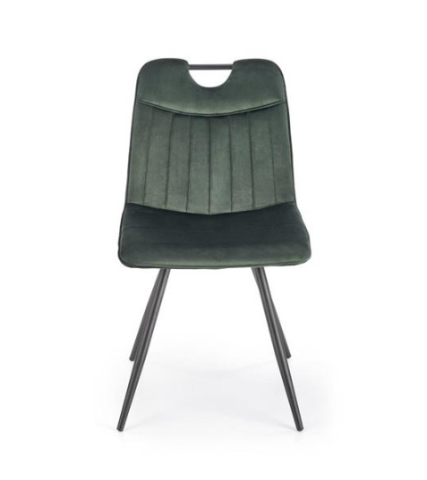 Halmar K521 krzesło ciemny zielony, tkanina - velvet / stal malowana proszkowo Halmar K521 krzesło ciemny zielony, tkanina - velvet / stal malowana proszkowo