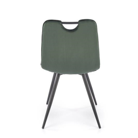 Halmar K521 krzesło ciemny zielony, tkanina - velvet / stal malowana proszkowo Halmar K521 krzesło ciemny zielony, tkanina - velvet / stal malowana proszkowo