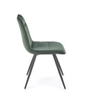 Halmar K521 krzesło ciemny zielony, tkanina - velvet / stal malowana proszkowo Halmar K521 krzesło ciemny zielony, tkanina - velvet / stal malowana proszkowo