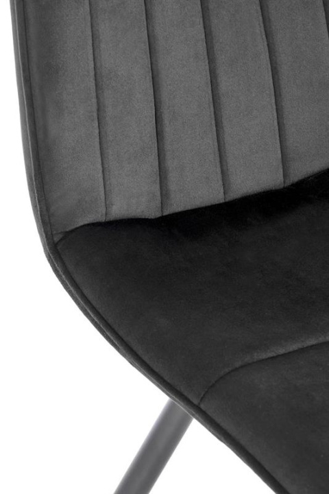 Halmar K521 krzesło czarny, tkanina - velvet / stal malowana proszkowo Halmar K521 krzesło czarny, tkanina - velvet / stal malowana proszkowo