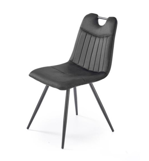 Halmar K521 krzesło czarny, tkanina - velvet / stal malowana proszkowo Halmar K521 krzesło czarny, tkanina - velvet / stal malowana proszkowo