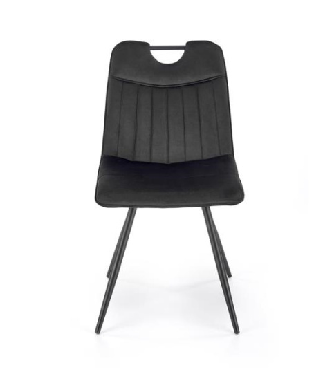 Halmar K521 krzesło czarny, tkanina - velvet / stal malowana proszkowo Halmar K521 krzesło czarny, tkanina - velvet / stal malowana proszkowo
