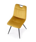 Halmar K521 krzesło musztardowy, tkanina - velvet / stal malowana proszkowo Halmar K521 krzesło musztardowy, tkanina - velvet / stal malowana proszkowo