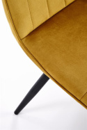 Halmar K521 krzesło musztardowy, tkanina - velvet / stal malowana proszkowo Halmar K521 krzesło musztardowy, tkanina - velvet / stal malowana proszkowo