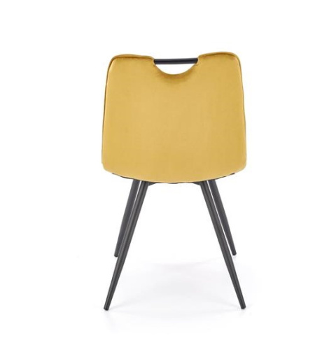 Halmar K521 krzesło musztardowy, tkanina - velvet / stal malowana proszkowo Halmar K521 krzesło musztardowy, tkanina - velvet / stal malowana proszkowo