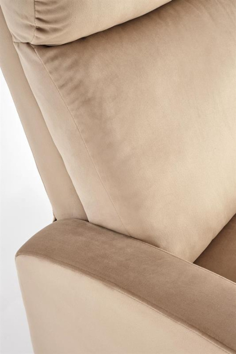 Halmar WONDER fotel rozkładany z funkcja kołyski, beżowy, tkanina velvet Halmar WONDER fotel rozkładany z funkcja kołyski, beżowy, tkanina velvet