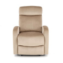 Halmar WONDER fotel rozkładany z funkcja kołyski, beżowy, tkanina velvet
