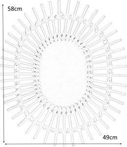 LUSTRO OWALNE wiszące Lightwood NATURALNY ORYGINALNE BĘDZIE RÓWNOCZEŚNIE DEKORACJĄ Intesi BAMBUS TRAWA MORSKA D