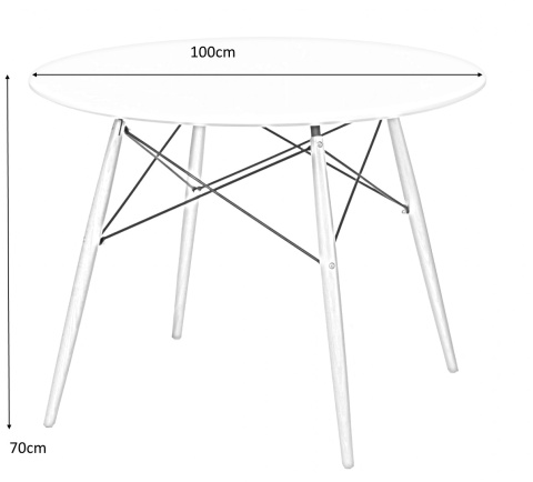 STÓŁ OKRĄGŁY DTW 100 cm blat BIAŁY MDF LAKIEROWANY Intesi PODSTAWA DREWNO BUKOWE Z METALOWYMI ŁĄCZENIAMI CZARNYMI STÓŁ OKRĄGŁY DTW 100 cm blat BIAŁY MDF LAKIEROWANY Intesi PODSTAWA DREWNO BUKOWE Z METALOWYMI ŁĄCZENIAMI CZARNYMI