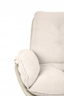 FOTEL OBROTOWY CARINO King Home BEŻOWY EKOSKÓRA TKANINA TEDDY PODSTAWA STAL CZARNA WYGODNY I PRZYTULNY FOTEL OBROTOWY CARINO King Home BEŻOWY EKOSKÓRA TKANINA TEDDY PODSTAWA STAL CZARNA WYGODNY I PRZYTULNY