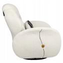 FOTEL OBROTOWY TAPE TEDDY King Home BIAŁY TAPICERKA TKANINA TEDDY PODSTAWA METAL CZARNY DO SALONU DO POKOJU FOTEL OBROTOWY TAPE TEDDY King Home BIAŁY TAPICERKA TKANINA TEDDY PODSTAWA METAL CZARNY DO SALONU DO POKOJU