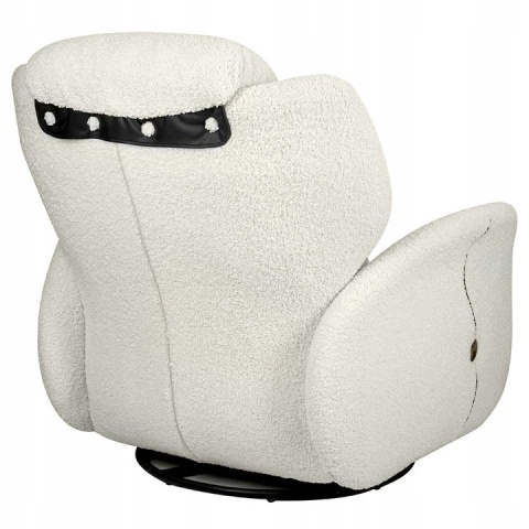 FOTEL OBROTOWY TAPE TEDDY King Home BIAŁY TAPICERKA TKANINA TEDDY PODSTAWA METAL CZARNY DO SALONU DO POKOJU FOTEL OBROTOWY TAPE TEDDY King Home BIAŁY TAPICERKA TKANINA TEDDY PODSTAWA METAL CZARNY DO SALONU DO POKOJU