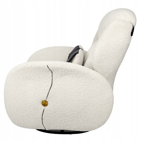 FOTEL OBROTOWY TAPE TEDDY King Home BIAŁY TAPICERKA TKANINA TEDDY PODSTAWA METAL CZARNY DO SALONU DO POKOJU FOTEL OBROTOWY TAPE TEDDY King Home BIAŁY TAPICERKA TKANINA TEDDY PODSTAWA METAL CZARNY DO SALONU DO POKOJU