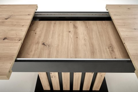 STÓŁ ROZKŁADANY LAMELLO 130-180/80 cm DĄB ARTISAN / CZARNY HALMAR PROSTOKĄTNY PŁYTA LAMINOWANA STÓŁ ROZKŁADANY LAMELLO 130-180/80 cm DĄB ARTISAN / CZARNY HALMAR PROSTOKĄTNY PŁYTA LAMINOWANA