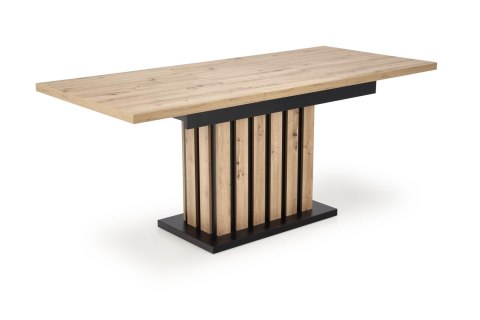 STÓŁ ROZKŁADANY LAMELLO 130-180/80 cm DĄB ARTISAN / CZARNY HALMAR PROSTOKĄTNY PŁYTA LAMINOWANA STÓŁ ROZKŁADANY LAMELLO 130-180/80 cm DĄB ARTISAN / CZARNY HALMAR PROSTOKĄTNY PŁYTA LAMINOWANA