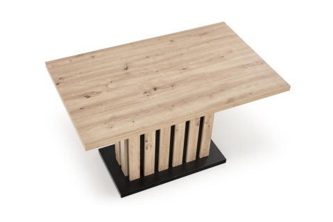 STÓŁ ROZKŁADANY LAMELLO 130-180/80 cm DĄB ARTISAN / CZARNY HALMAR PROSTOKĄTNY PŁYTA LAMINOWANA STÓŁ ROZKŁADANY LAMELLO 130-180/80 cm DĄB ARTISAN / CZARNY HALMAR PROSTOKĄTNY PŁYTA LAMINOWANA