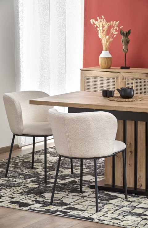 STÓŁ ROZKŁADANY LAMELLO 130-180/80 cm DĄB ARTISAN / CZARNY HALMAR PROSTOKĄTNY PŁYTA LAMINOWANA STÓŁ ROZKŁADANY LAMELLO 130-180/80 cm DĄB ARTISAN / CZARNY HALMAR PROSTOKĄTNY PŁYTA LAMINOWANA