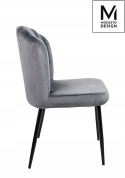 KRZESŁO RANGO Modesto Design MODESTO SZARE - WELUR NOGI CZARNE METAL DO SALONU DO JADALNI KRZESŁO RANGO Modesto Design MODESTO SZARE - WELUR NOGI CZARNE METAL DO SALONU DO JADALNI