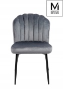 KRZESŁO RANGO Modesto Design MODESTO SZARE - WELUR NOGI CZARNE METAL DO SALONU DO JADALNI KRZESŁO RANGO Modesto Design MODESTO SZARE - WELUR NOGI CZARNE METAL DO SALONU DO JADALNI