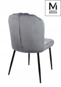 KRZESŁO RANGO Modesto Design MODESTO SZARE - WELUR NOGI CZARNE METAL DO SALONU DO JADALNI KRZESŁO RANGO Modesto Design MODESTO SZARE - WELUR NOGI CZARNE METAL DO SALONU DO JADALNI